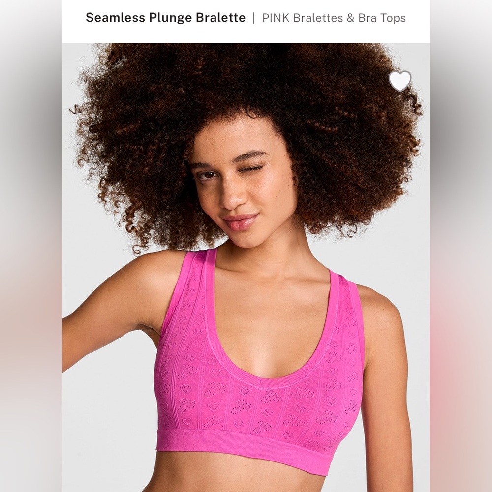 Pink Seamless Plunge Bralette